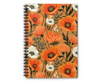 Bright California Poppies Spiral Notebook - Ruled Line