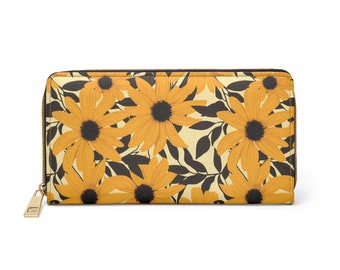 Black Eyed Susan Zipper Wallet