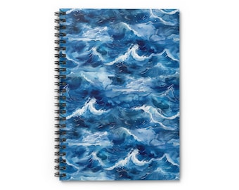 Ocean Waves Spiral Notebook - Ruled Line