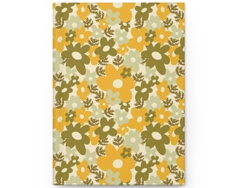 70s Floral Hardcover Journal Matte