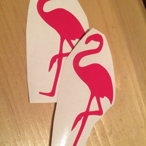 Flamingo Vinyl Decal, Vinyl Stickers, Laptop Decal, Flamingo Car Sticker, Laptop Sticker, Car Decal, Bird Sticker image 2