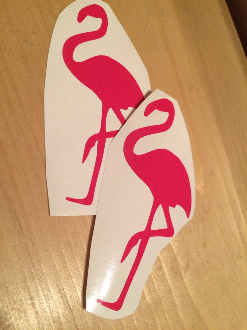 Flamingo Vinyl Decal, Vinyl Stickers, Laptop Decal, Flamingo Car Sticker, Laptop Sticker, Car Decal, Bird Sticker image 2