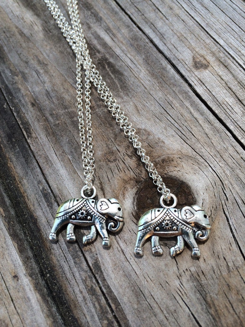 Elephant Necklace, Boho Festival Jewelry, Elephant Jewelry, Elephant Pendant, Elephant Charm image 1