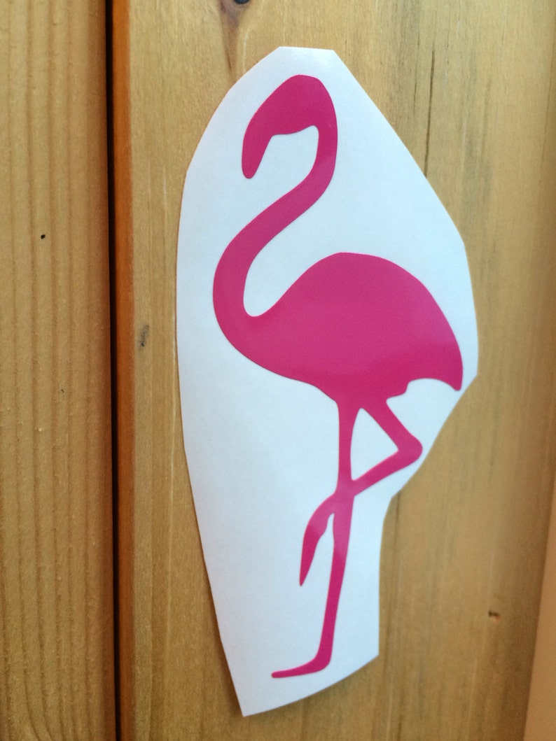 Flamingo Vinyl Decal, Vinyl Stickers, Laptop Decal, Flamingo Car Sticker, Laptop Sticker, Car Decal, Bird Sticker image 1