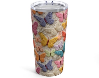 Vibrant Butterfly Tumbler 20oz