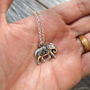 Elephant Necklace, Boho Festival Jewelry, Elephant Jewelry, Elephant Pendant, Elephant Charm image 4