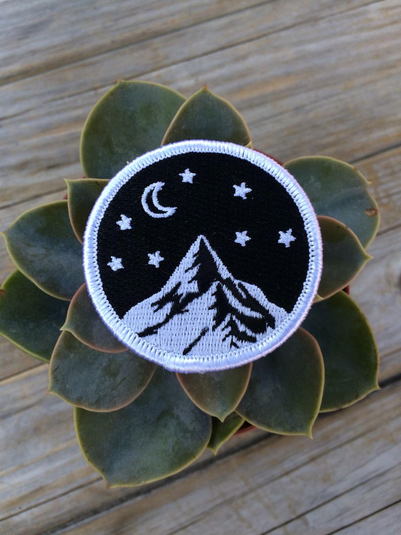 Mountain Patch, Embroidered Patch, Mountains, Nature Patch, Applique Iron On Patch, Adventure, Patches, Gifts for him, Gifts for her image 5