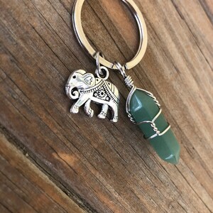 Elephant Crystal Keychain, keychain, elephant keychain, Gift for her, Gift for mom, Gift for wife, Christmas gift image 2