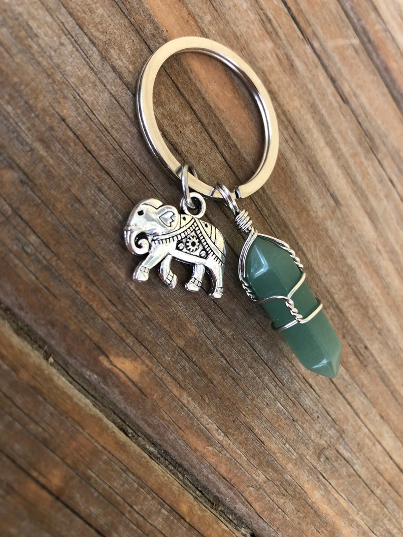 Elephant Crystal Keychain, keychain, elephant keychain, Gift for her, Gift for mom, Gift for wife, Christmas gift image 2