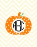 Polka dot Pumpkin Monogram SVG, DXF Files for Cricut Design Space, Silhouette Studio, Die Cut Machines, Instant Download of svg, dxf, & jpg 