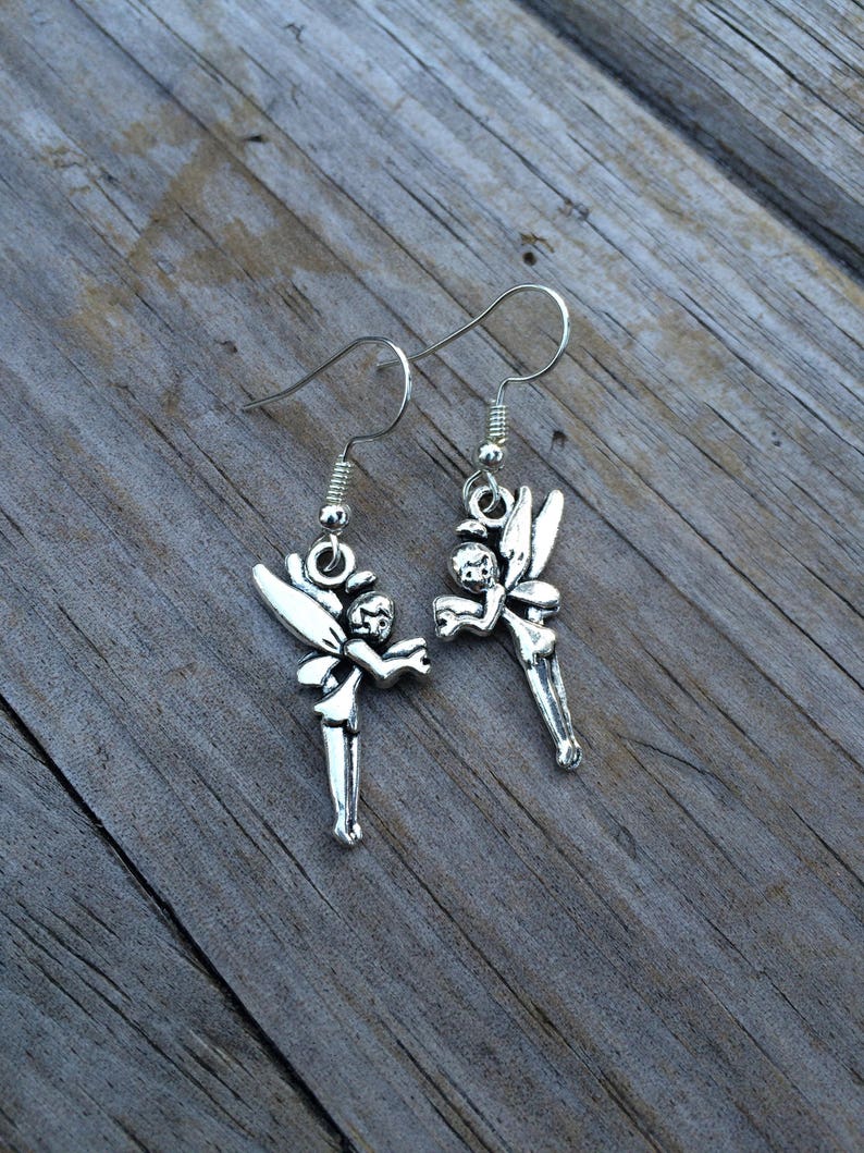 Fairy Charm Earrings, Charm Earrings, Gifts for her, Boho Earrings image 1