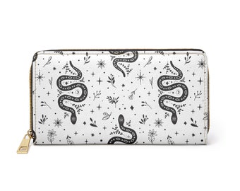 Celestial Snake Zipper Wallet