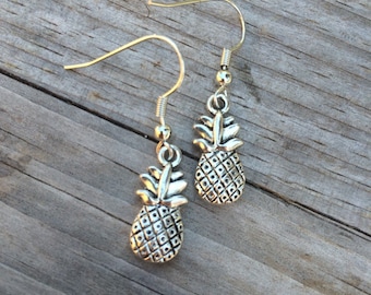 Simple Pineapple Earrings, Pineapple Earrings, Hawaiin Earrings