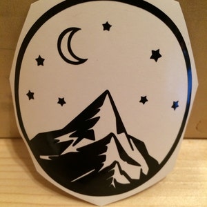 Mountain Vinyl Decal, Vinyl Stickers, Laptop Decal, Car Sticker, Mountain Laptop Sticker, Car Decal afbeelding 2