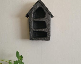 Haunted House Trinket Shelf: Medium Dark Gray Spooky Decor