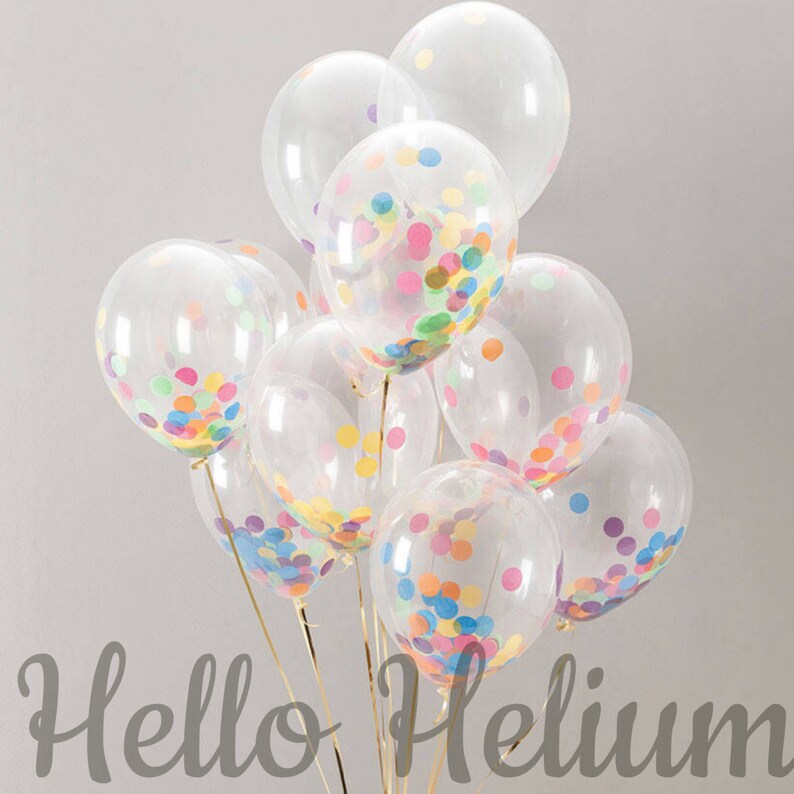 Birthday Baby Shower Confetti Custom Colors- 8 Giant 16 Confetti Balloons Backdrop Cake Topper Balloon Centerpiece Balloon Bouquet