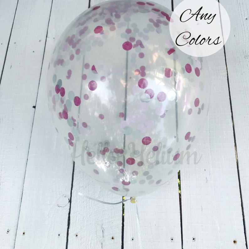 Birthday Baby Shower Confetti Custom Colors- 8 Giant 16 Confetti Balloons Backdrop Cake Topper Balloon Centerpiece Balloon Bouquet
