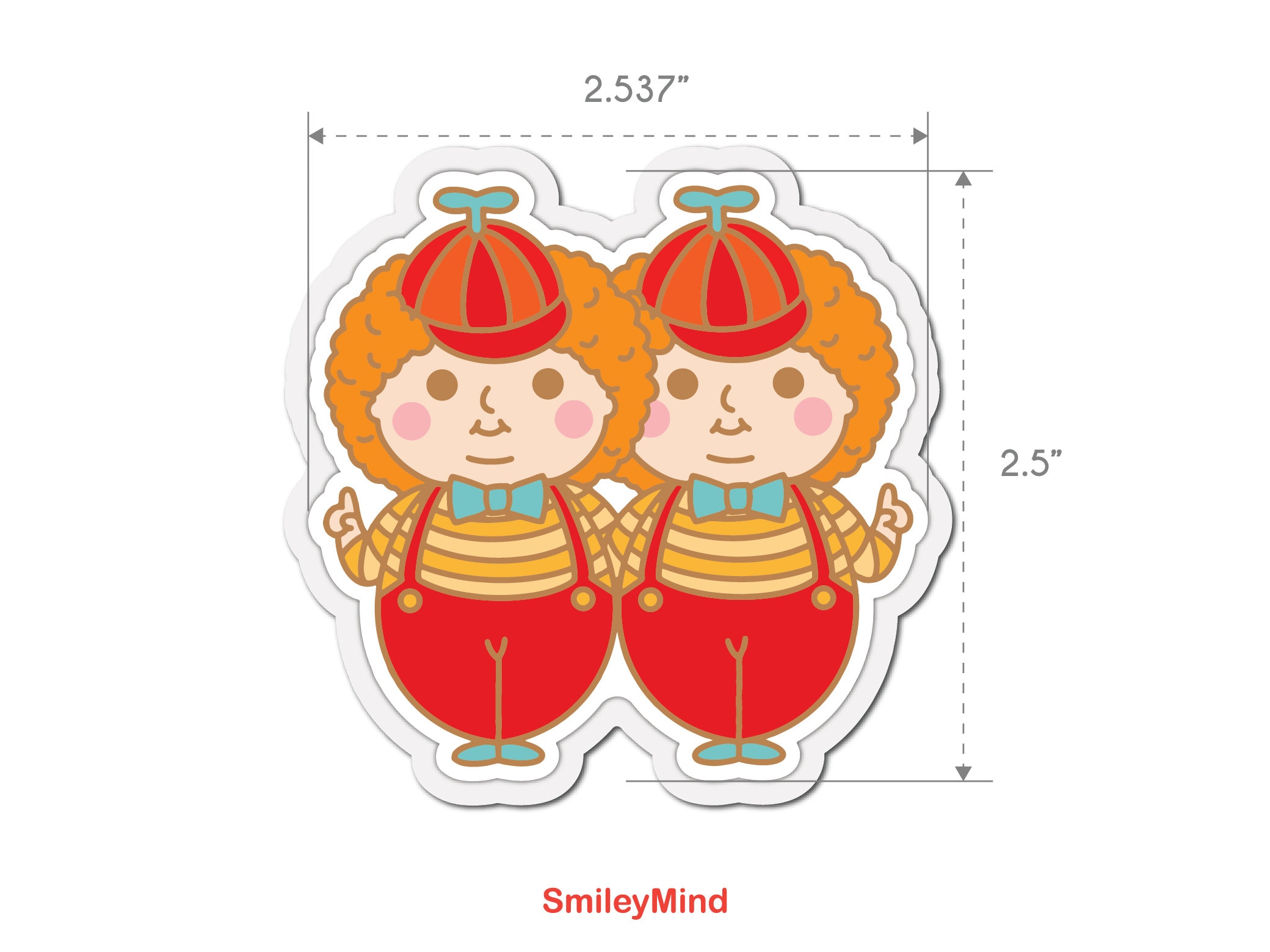 Vinyl Sticker Twin Perfect Match, Alice in Wonderland, Matte Waterproof  Decal, Original Art Design - Etsy