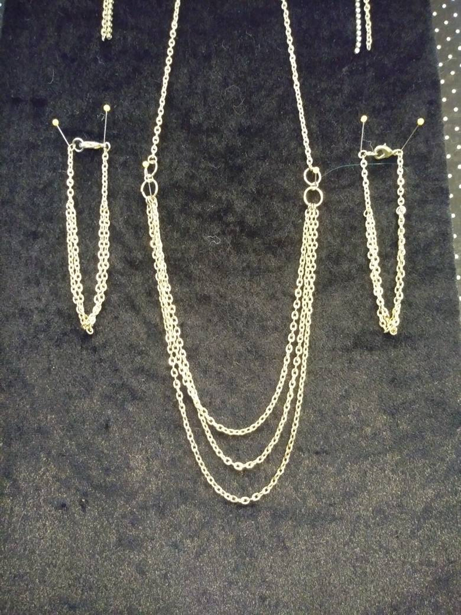 Gold chain Studio 54 costume jewelry set Etsy