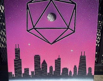 Arte em tinta spray Odesza x Chicago