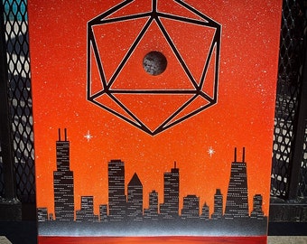 Arte em tinta spray Odesza x Chicago