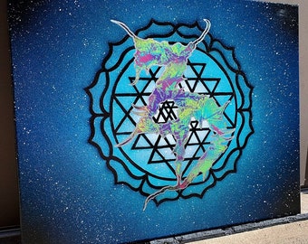 Arte em spray de geometria sagrada de Zeds Dead