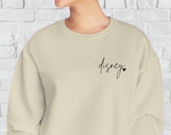 Disney Sweatshirt Shirt Simple Minimalist Disney World Crewneck