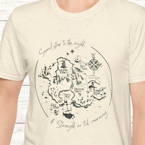 Disney Shirt Peter Pan Nimmerland Landkarte zweiter Stern von rechts