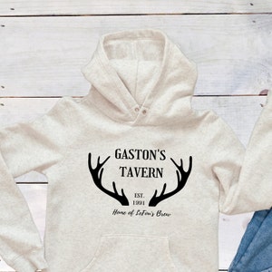 Disney Hoodie shirt Beauty and the Beast Gaston Tavern Disney World Inspired Hooded Sweatshirt Hoodie