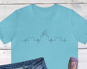 Disney shirt Disney World Heartbeat Mickey hoofd kasteel shirt