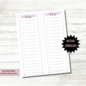 To Do List Printable Digital Download Double PDF Planner Pages