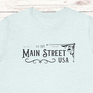 Disney Shirt Simple Main Street Disney World Shirt Minimalist Bella Canvas