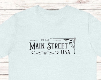 Disney Shirt Simple Main Street Disney World Shirt Minimalist Bella Canvas