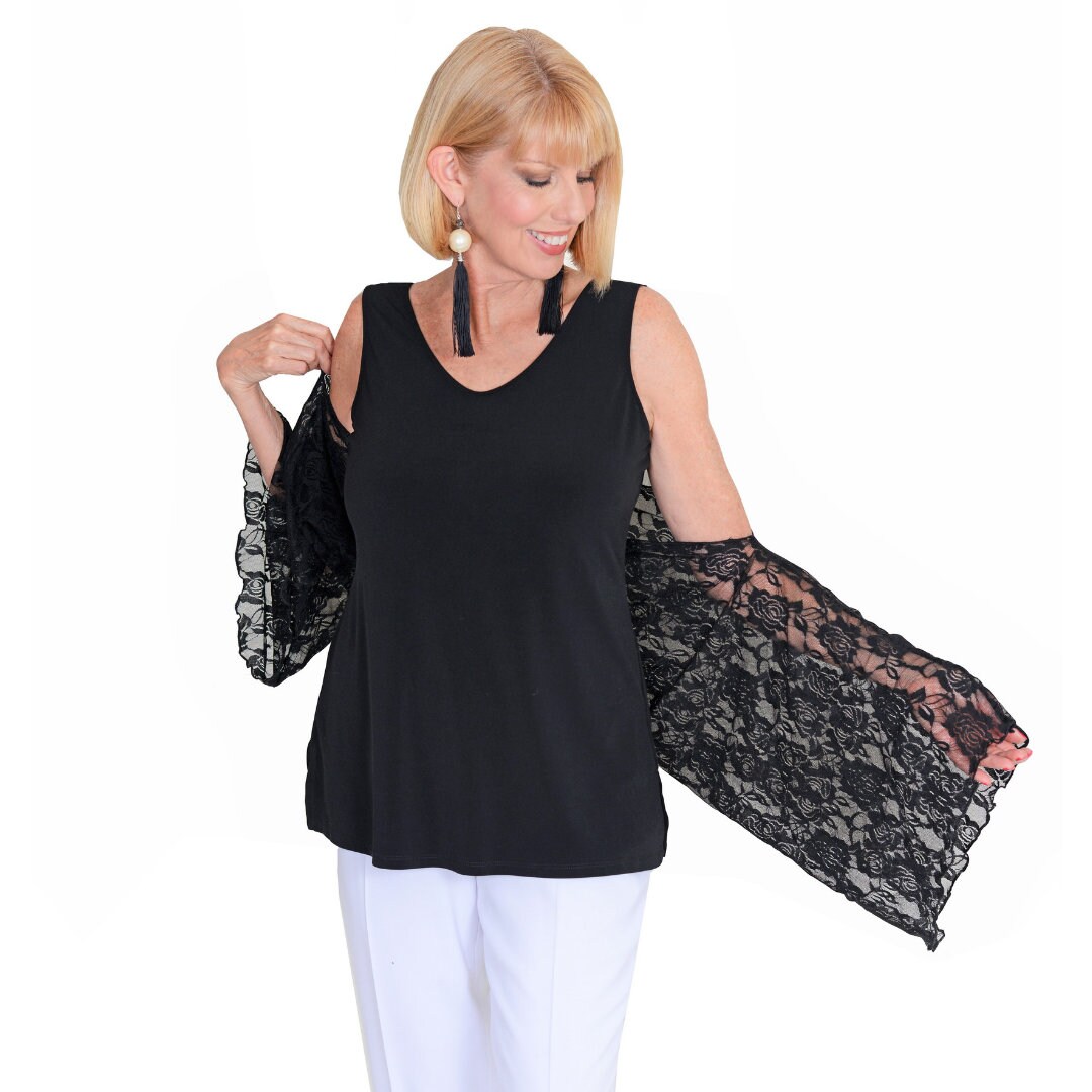 Black Lace Shrug Etsy