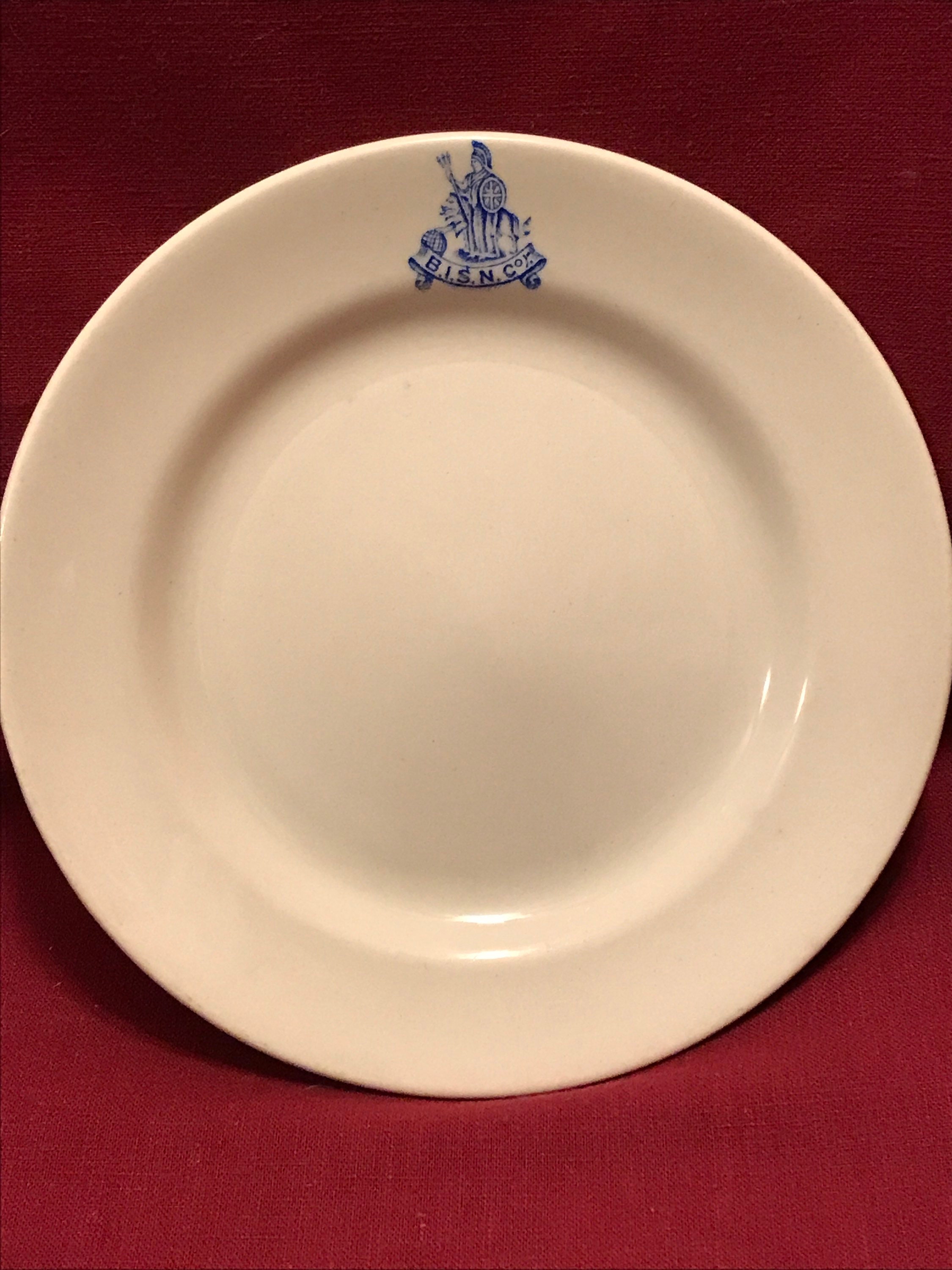 British India Steam Navigation company 7.25” ironstone plate