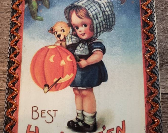 Retro Halloween Wall Art Etsy