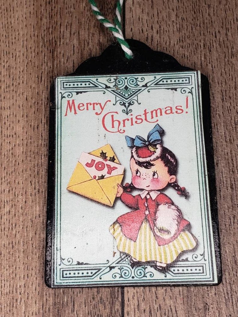 Retro christmas style ornaments Holiday decor set of 3