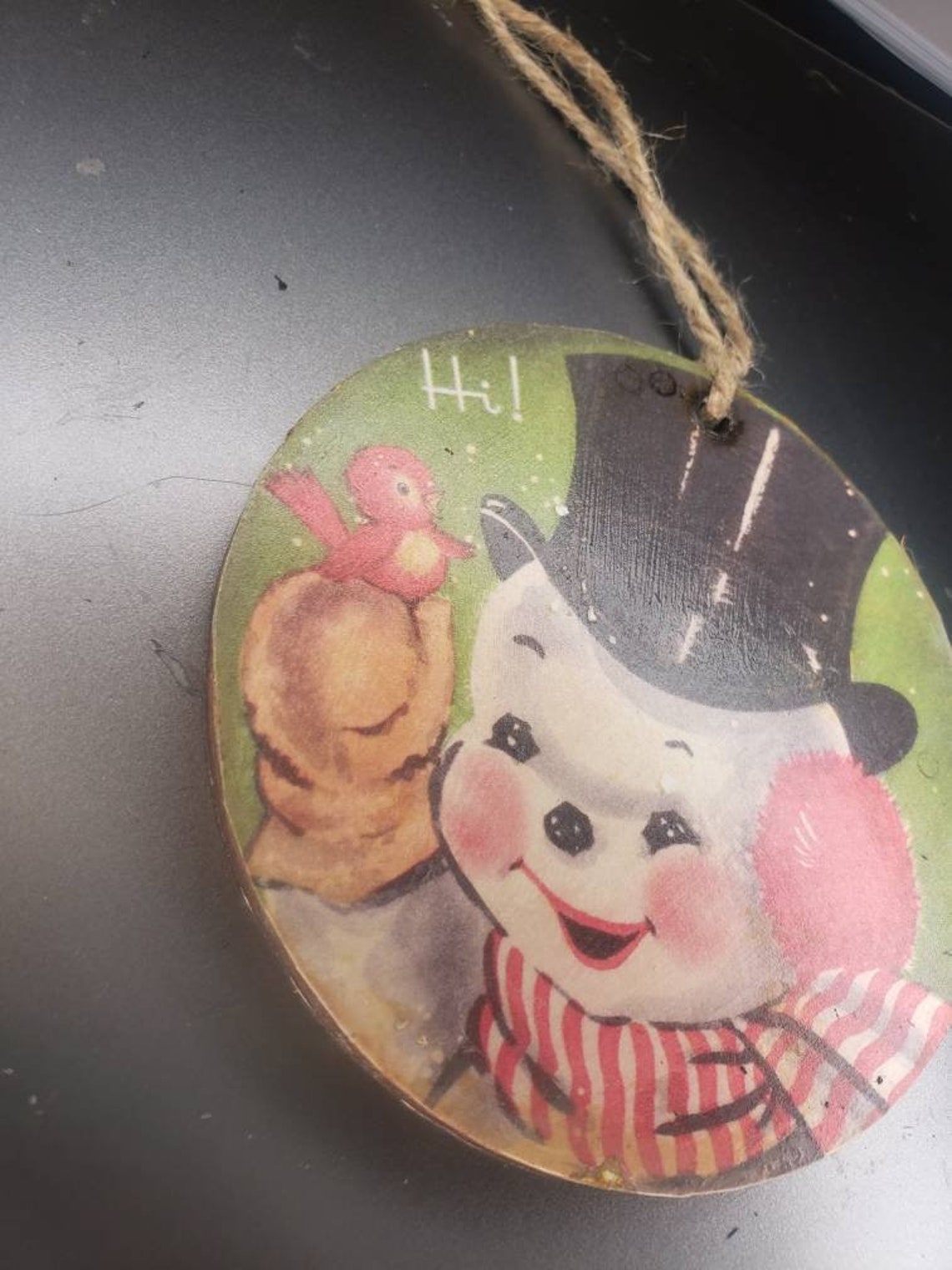 Vintage Style Christmas Ornament Snowman Retro Classic Etsy