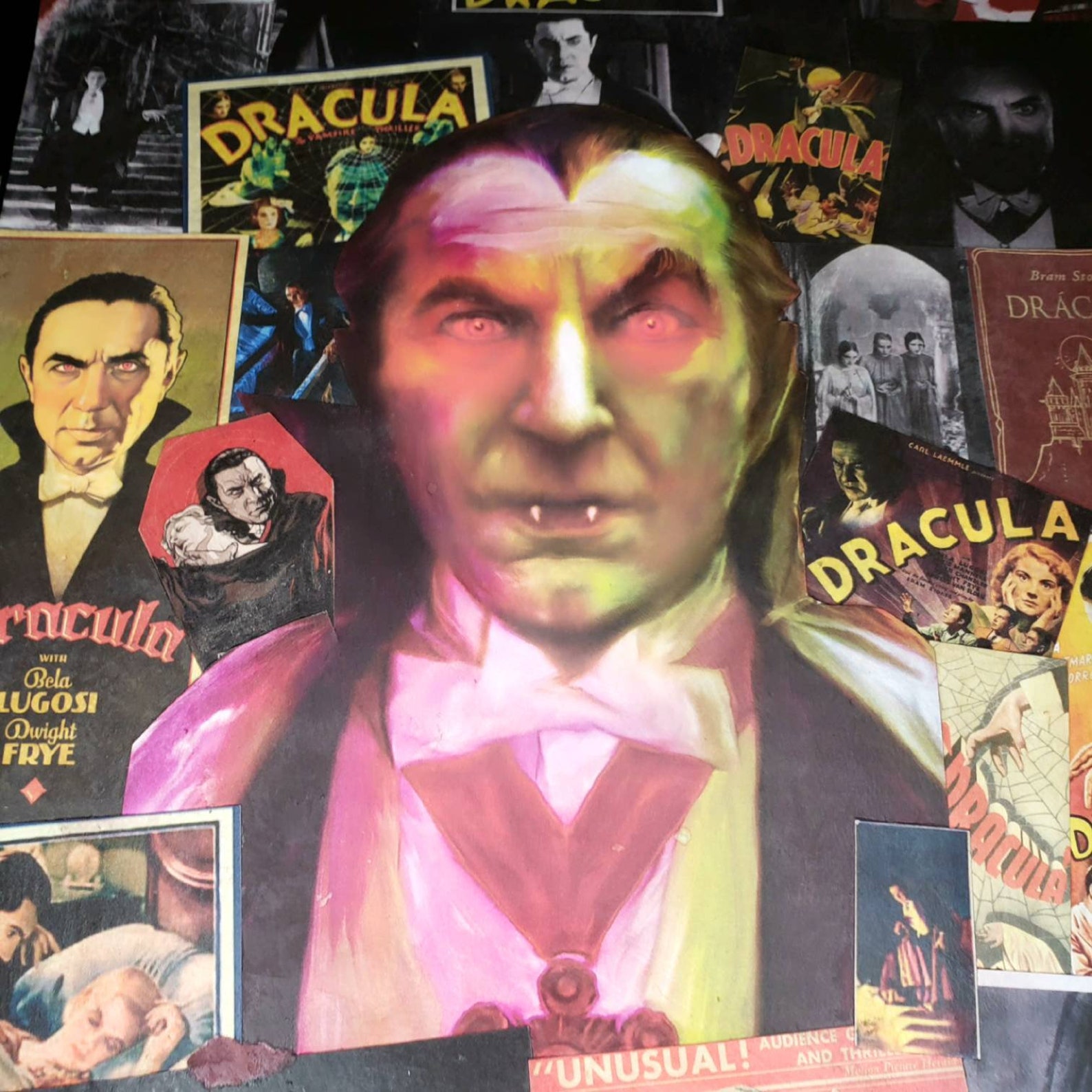 Dracula wall art halloween decor classic horror movie . | Etsy