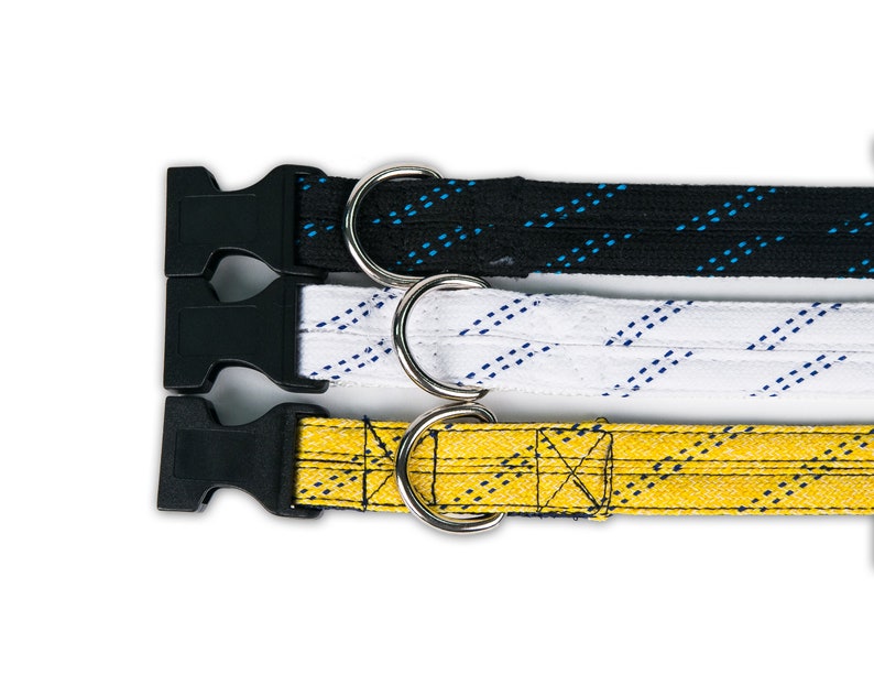 Hockey Lace Dog Collar with plastic buckle fits large to extra Etsy
