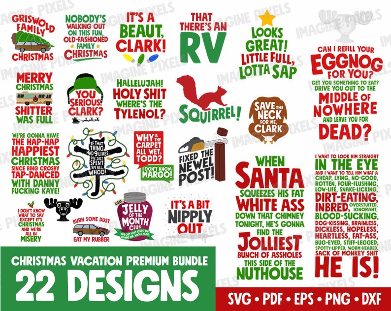Download Christmas Vacation Bundle 22 Designs Layered SVG Quotes ...