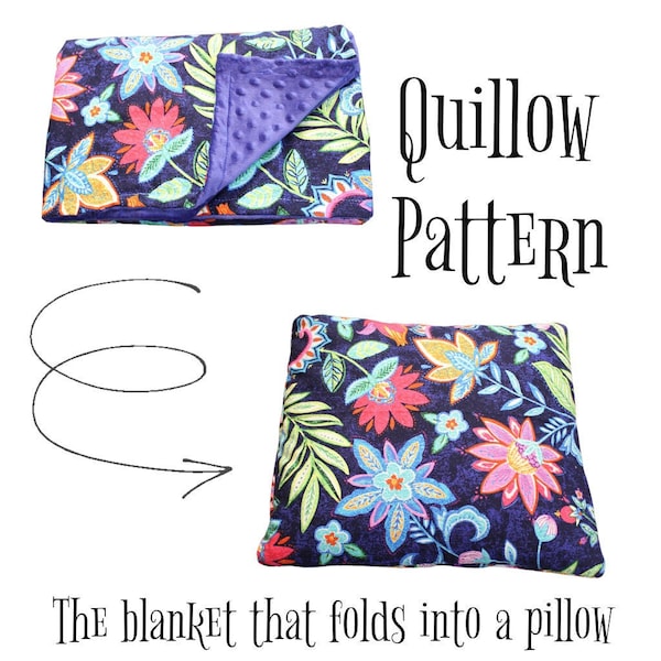 Quillow Tutorial -INSTANT DOWNLOAD - DIY - sewing - blanket that folds into a pillow