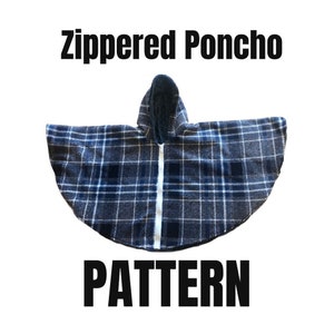PDF PATTERN -Zippered Carseat Poncho - Instant download - Poncho - many sizes included, baby, Toddler, adult-Carseat Poncho - Carseat Canopy