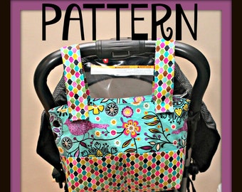 PATTERN/TUTORIAL walker/stroller bag - DIY - Tutorial - Infant - Baby - Elderly, Walker - tote