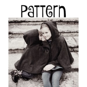 5 sizes included! PDF PATTERN -Poncho 5 sizes - Instant download - Poncho - Baby/Toddler/Youth S/Youth M/Youth L/Adult