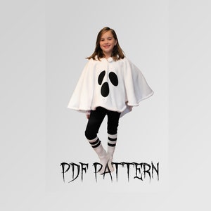 DIY PATTERN/Tutorial - PDF Ghost Poncho - Instant download - Poncho -6-12 months,  Toddler -Youth - Adult -