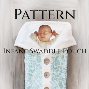 Self Binding Infant Blanket Swaddle Pough -INSTANT DOWNLOAD - DIY - sewing - baby blanket - minky edges - self binding - snuggle pouch  -bag