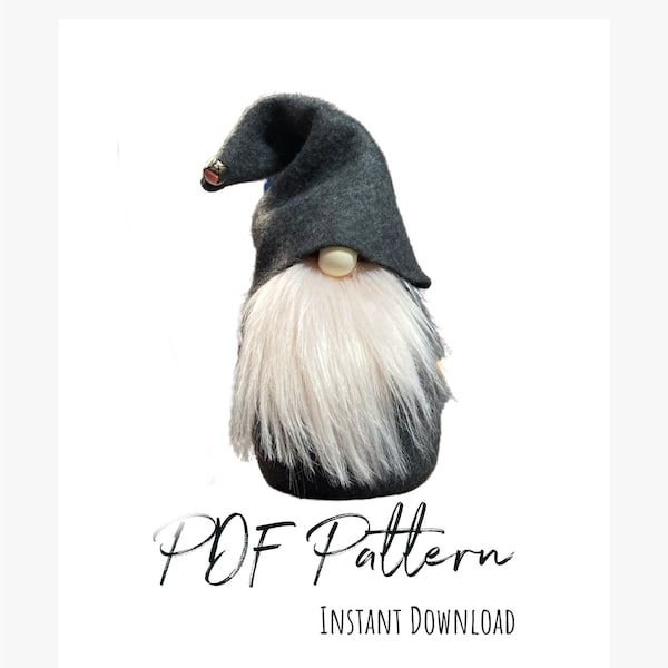 PDF PATTERN - Gnomes! So Cute!  Fleece - DIY - Templates + Written Instructions- Sewing Pattern-Tutorial