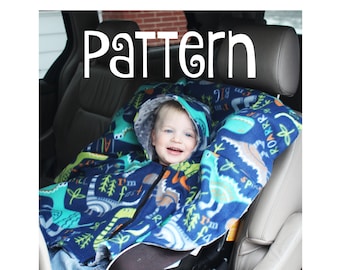 PDF PATTERN -Zippered Carseat Poncho - Instant download - Poncho - Toddler - Carseat Poncho - Carseat Canopy