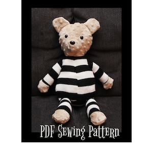 Memory Bear PATTERN - Instant download - DIY Bear from loved one&#39;s shirt - Keepsake - Instructions & Templates plus written tutorial